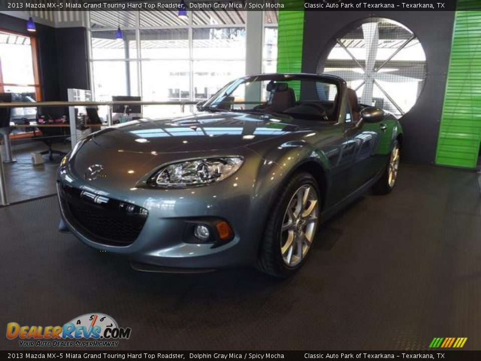 2013 Mazda MX-5 Miata Grand Touring Hard Top Roadster Dolphin Gray Mica / Spicy Mocha Photo #1