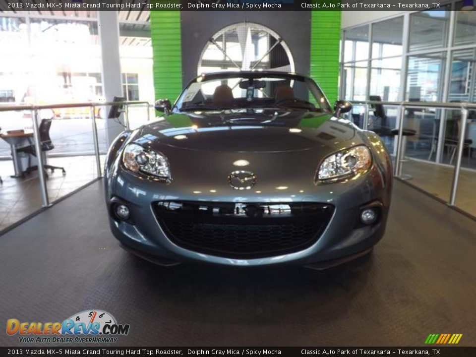 2013 Mazda MX-5 Miata Grand Touring Hard Top Roadster Dolphin Gray Mica / Spicy Mocha Photo #2