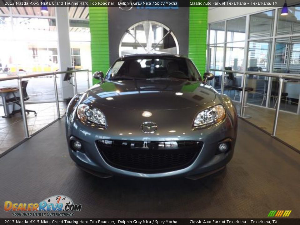 2013 Mazda MX-5 Miata Grand Touring Hard Top Roadster Dolphin Gray Mica / Spicy Mocha Photo #4