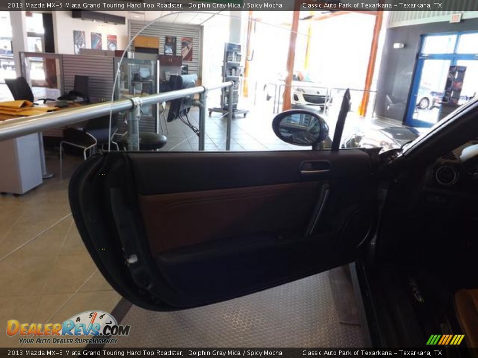 2013 Mazda MX-5 Miata Grand Touring Hard Top Roadster Dolphin Gray Mica / Spicy Mocha Photo #21