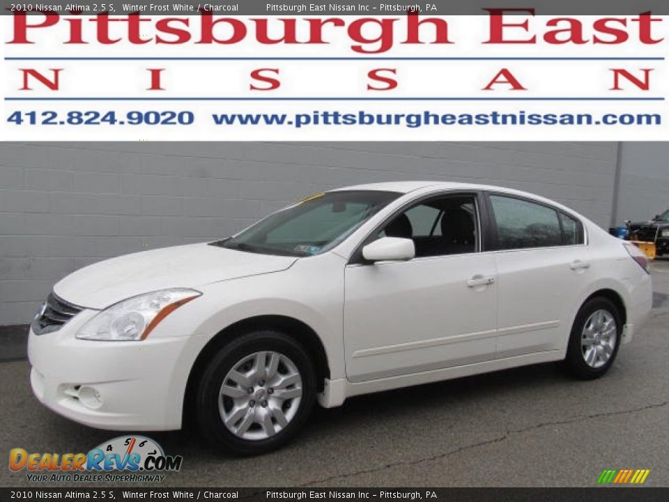 2010 Nissan Altima 2.5 S Winter Frost White / Charcoal Photo #1