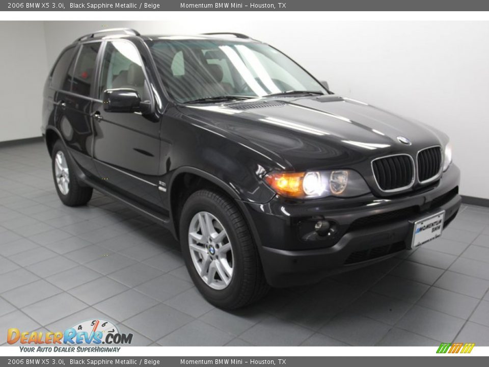 2006 BMW X5 3.0i Black Sapphire Metallic / Beige Photo #1