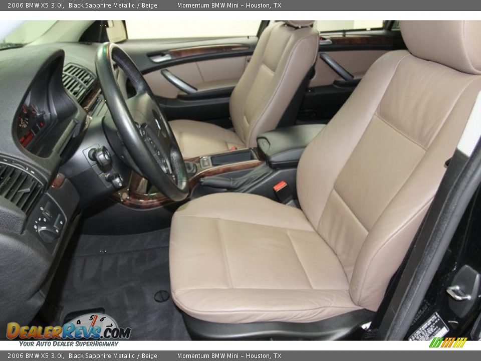 2006 BMW X5 3.0i Black Sapphire Metallic / Beige Photo #3