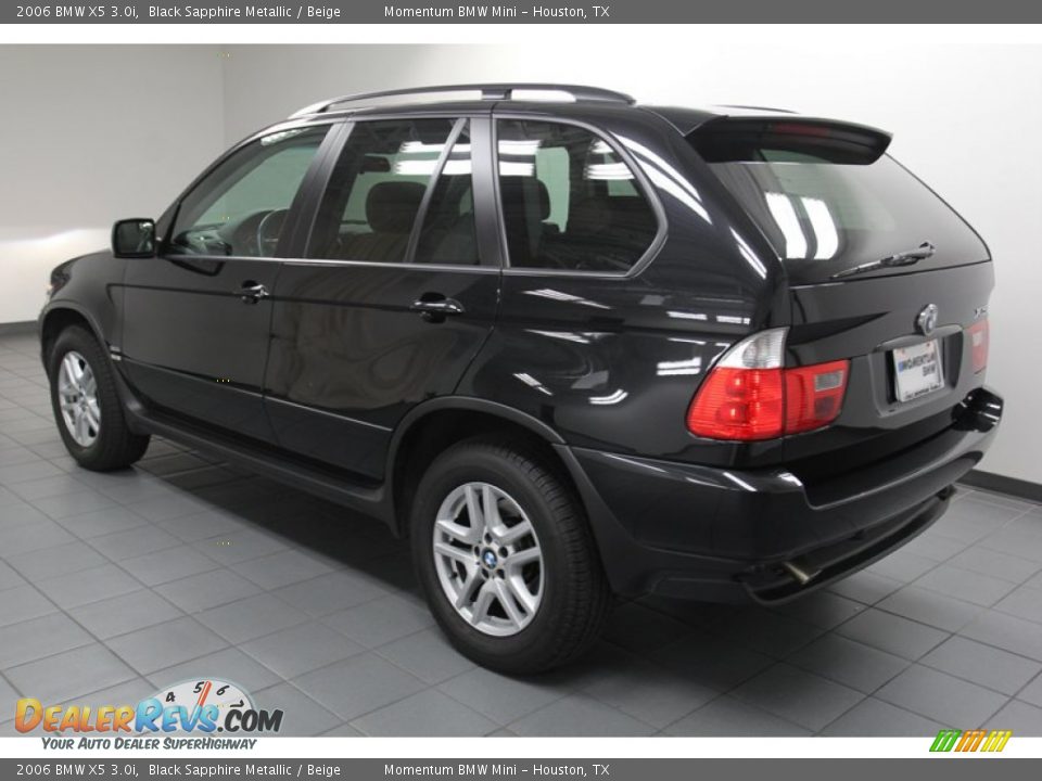 2006 BMW X5 3.0i Black Sapphire Metallic / Beige Photo #5