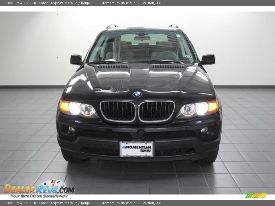 2006 BMW X5 3.0i Black Sapphire Metallic / Beige Photo #6