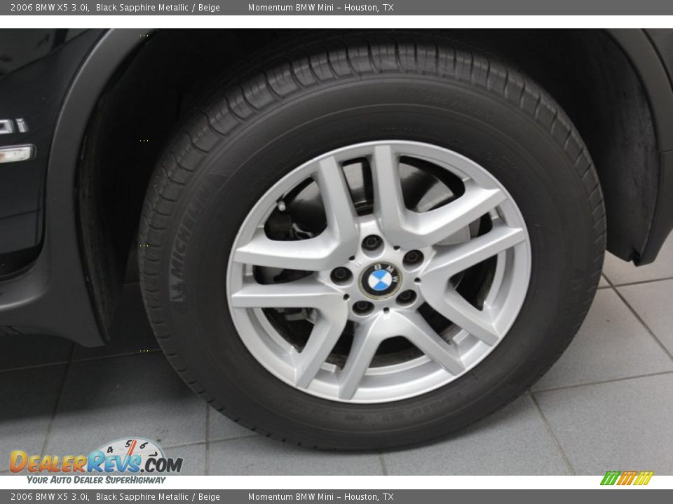2006 BMW X5 3.0i Black Sapphire Metallic / Beige Photo #9