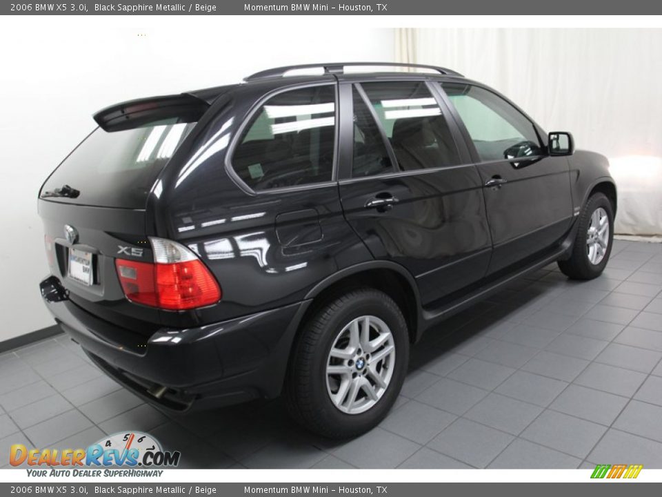 2006 BMW X5 3.0i Black Sapphire Metallic / Beige Photo #11