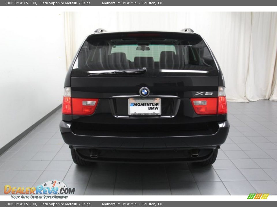 2006 BMW X5 3.0i Black Sapphire Metallic / Beige Photo #12