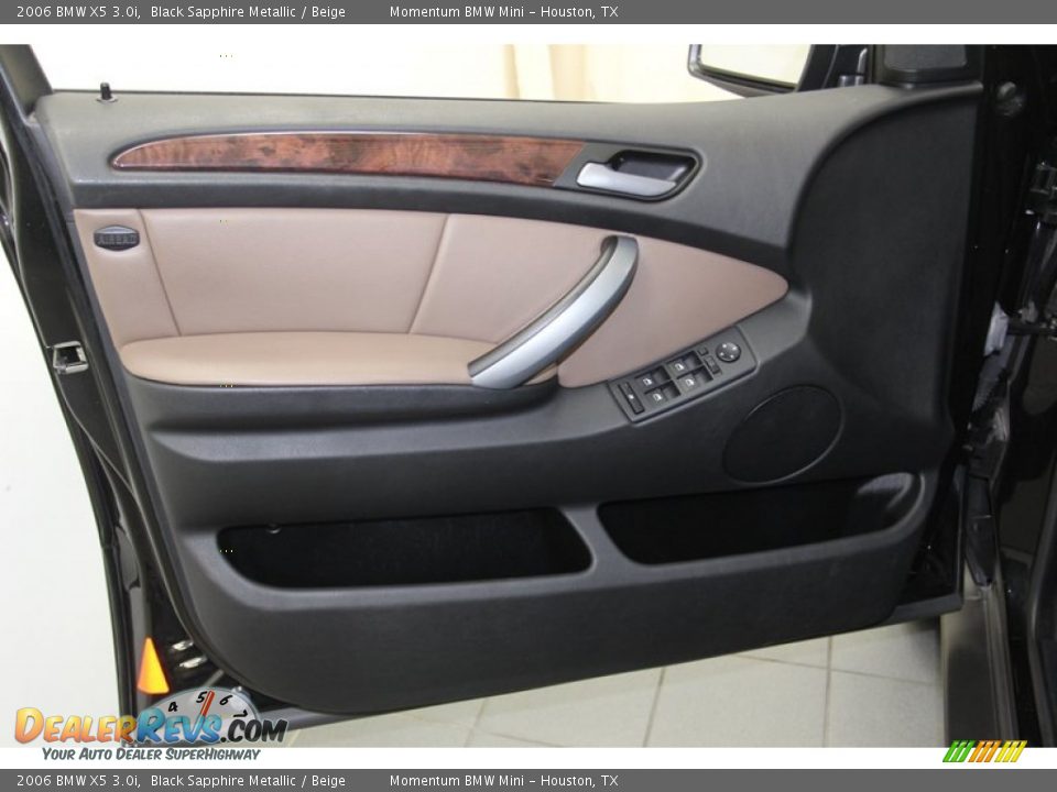 2006 BMW X5 3.0i Black Sapphire Metallic / Beige Photo #15