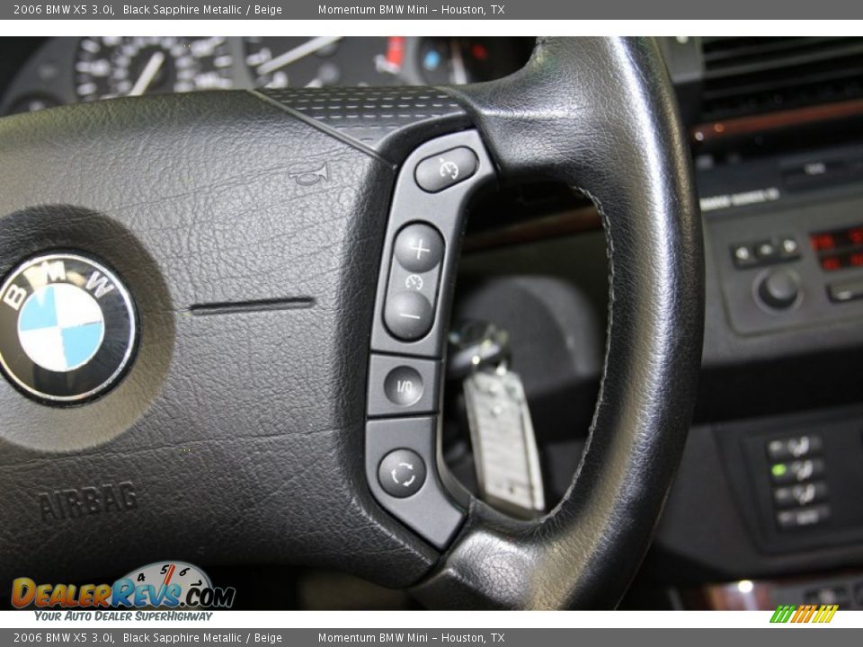 2006 BMW X5 3.0i Black Sapphire Metallic / Beige Photo #23