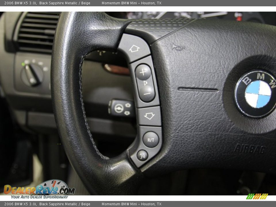 2006 BMW X5 3.0i Black Sapphire Metallic / Beige Photo #24