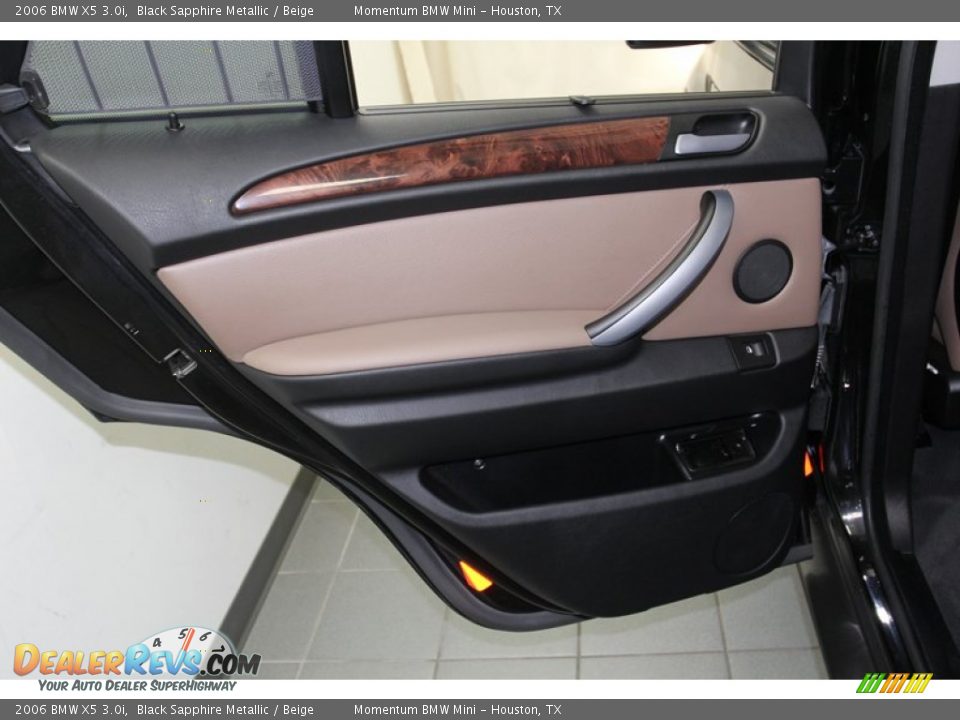 2006 BMW X5 3.0i Black Sapphire Metallic / Beige Photo #26