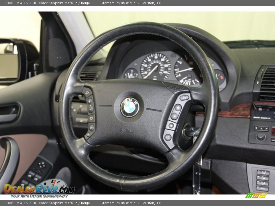 2006 BMW X5 3.0i Black Sapphire Metallic / Beige Photo #27