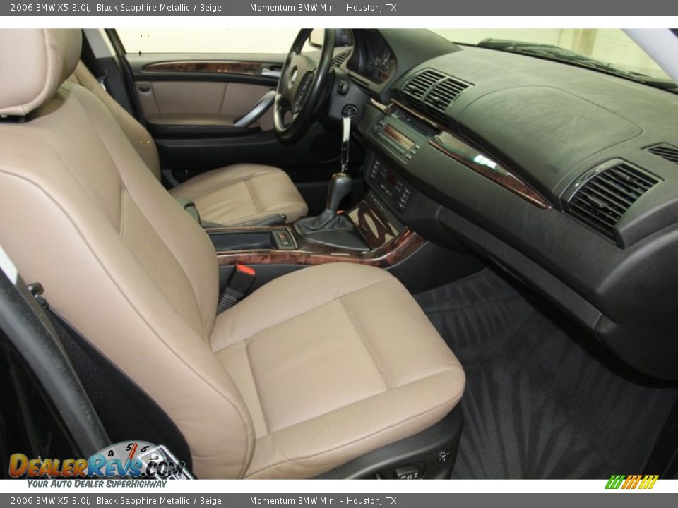 2006 BMW X5 3.0i Black Sapphire Metallic / Beige Photo #36