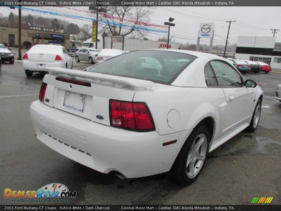 2001 Ford Mustang GT Coupe Oxford White / Dark Charcoal Photo #6