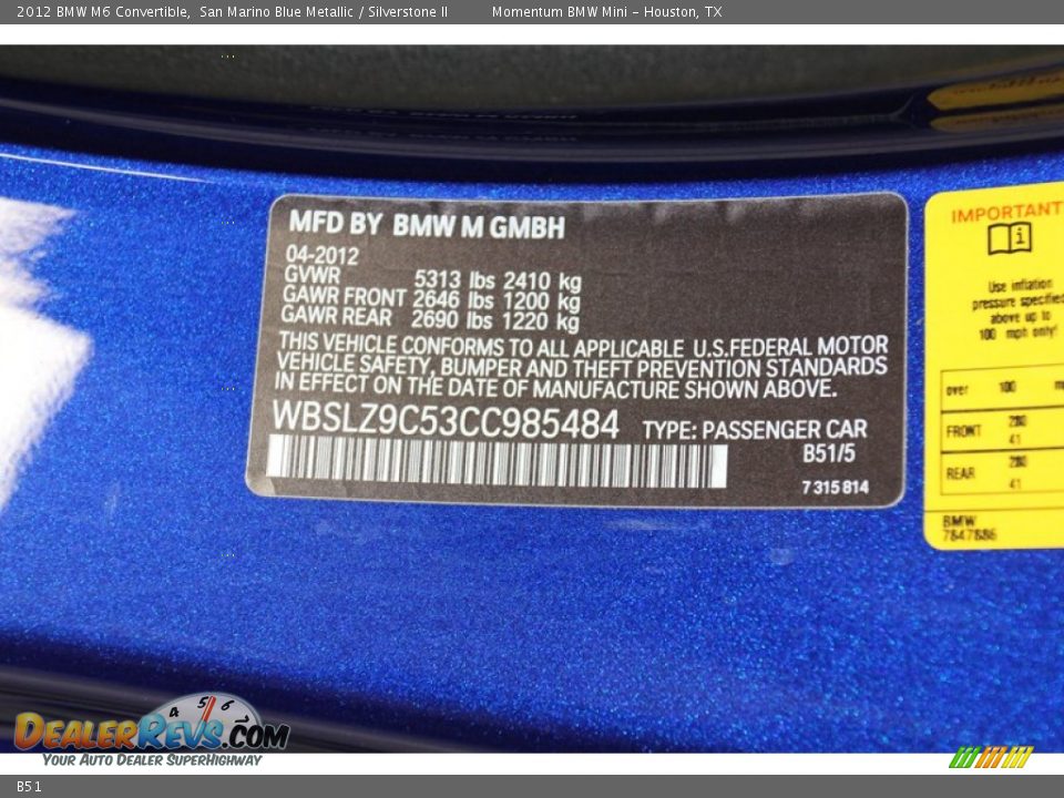 Bmw orient blue metallic paint code #4