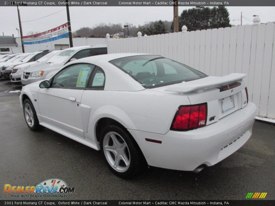 2001 Ford Mustang GT Coupe Oxford White / Dark Charcoal Photo #8