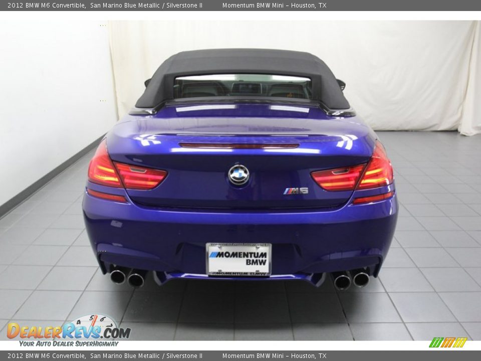 2012 BMW M6 Convertible San Marino Blue Metallic / Silverstone II Photo #12