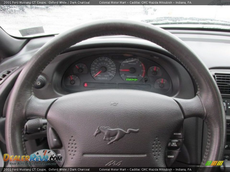 2001 Ford Mustang GT Coupe Oxford White / Dark Charcoal Photo #13