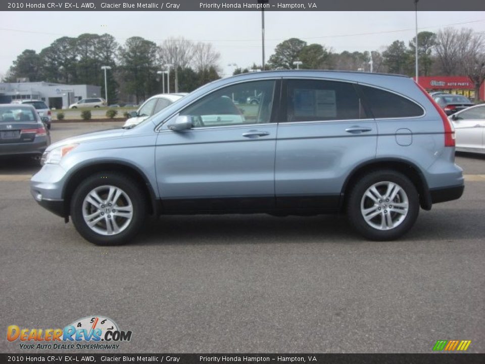 2010 Honda CR-V EX-L AWD Glacier Blue Metallic / Gray Photo #3