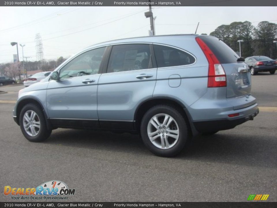2010 Honda CR-V EX-L AWD Glacier Blue Metallic / Gray Photo #4