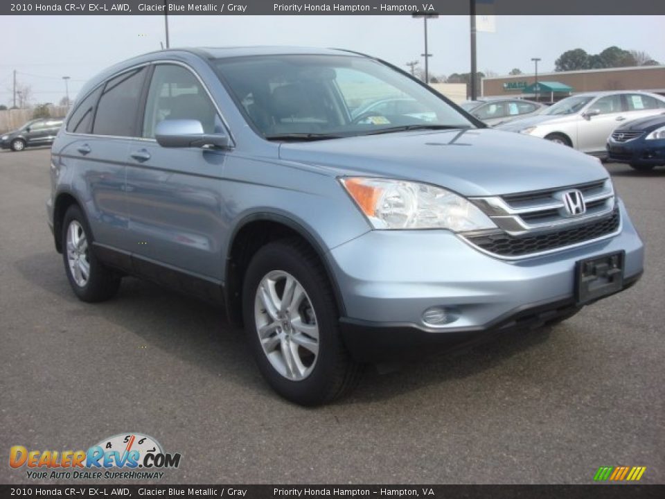 2010 Honda CR-V EX-L AWD Glacier Blue Metallic / Gray Photo #7