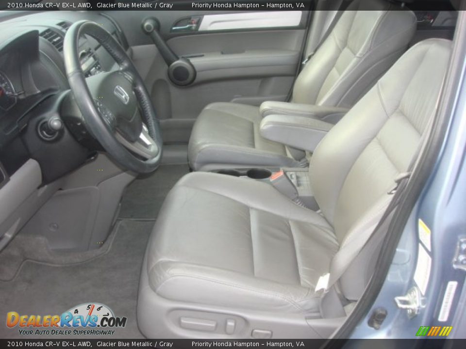 2010 Honda CR-V EX-L AWD Glacier Blue Metallic / Gray Photo #9