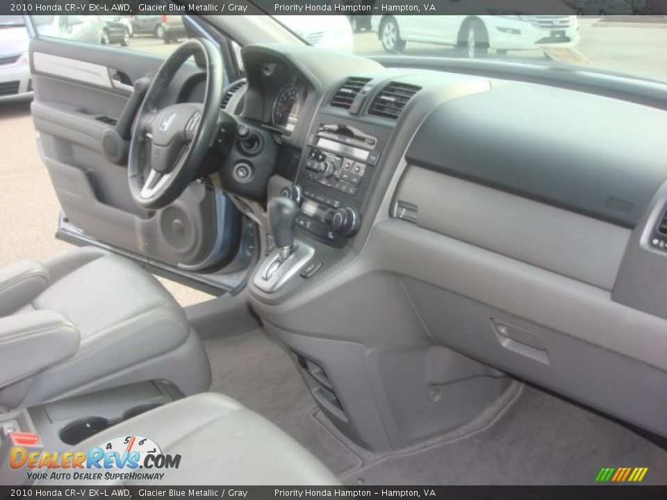 2010 Honda CR-V EX-L AWD Glacier Blue Metallic / Gray Photo #15