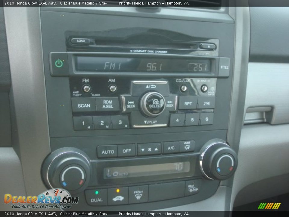 2010 Honda CR-V EX-L AWD Glacier Blue Metallic / Gray Photo #19