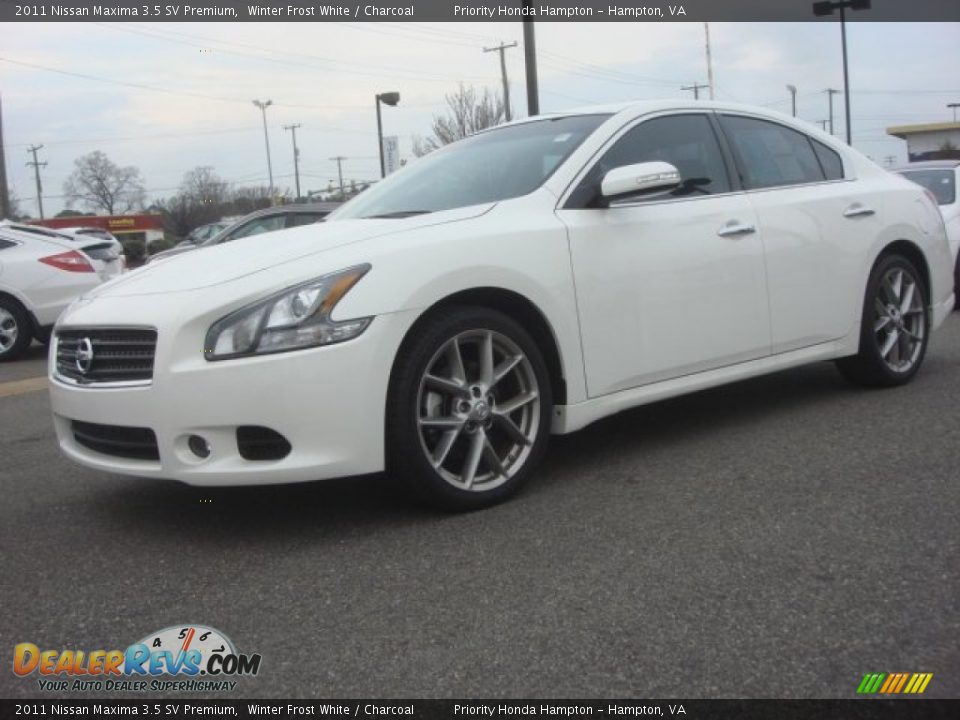 2011 Nissan Maxima 3.5 SV Premium Winter Frost White / Charcoal Photo #2