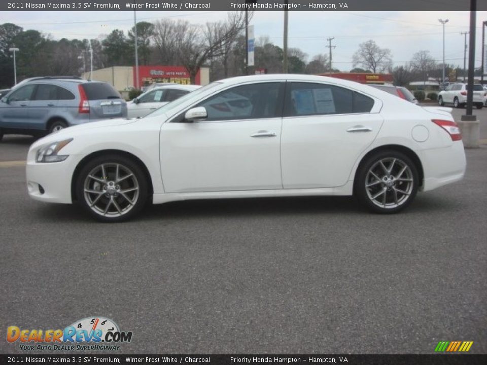 2011 Nissan Maxima 3.5 SV Premium Winter Frost White / Charcoal Photo #3