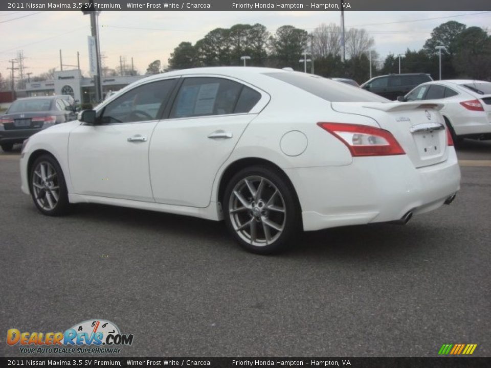 2011 Nissan Maxima 3.5 SV Premium Winter Frost White / Charcoal Photo #4