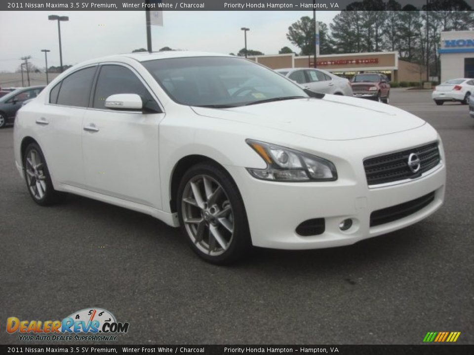 2011 Nissan Maxima 3.5 SV Premium Winter Frost White / Charcoal Photo #8