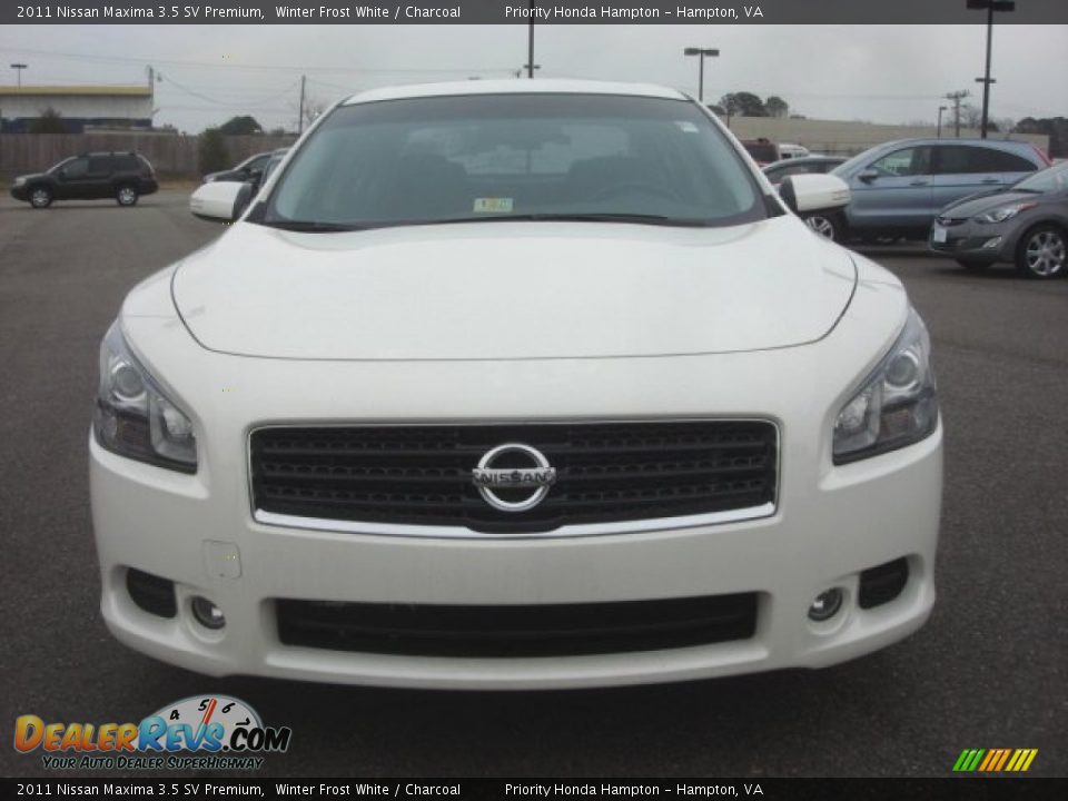 2011 Nissan Maxima 3.5 SV Premium Winter Frost White / Charcoal Photo #9