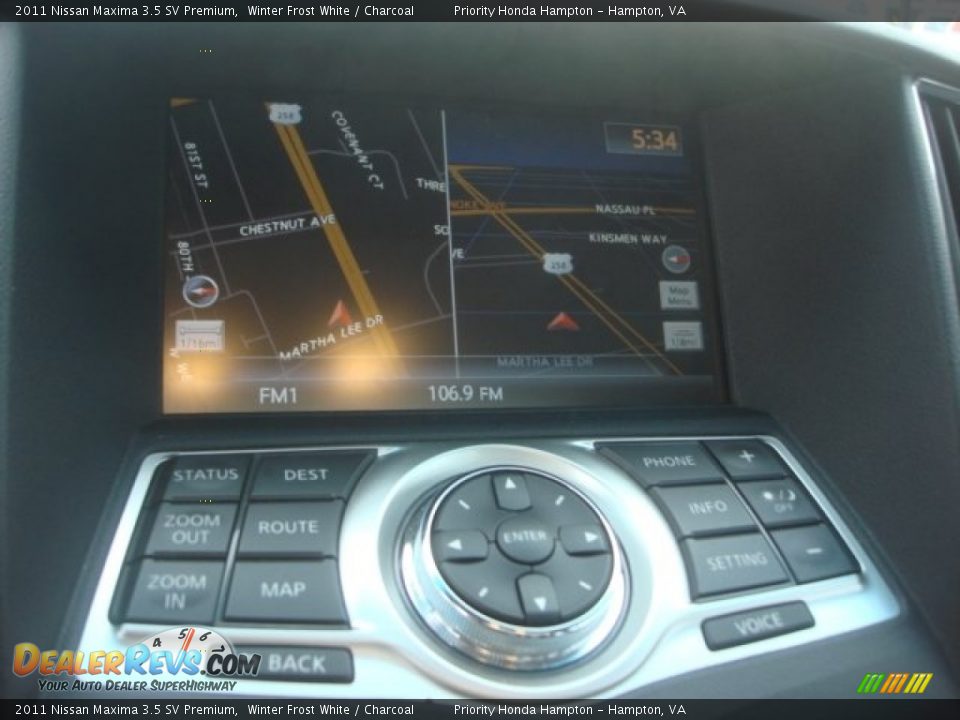 2011 Nissan Maxima 3.5 SV Premium Winter Frost White / Charcoal Photo #18