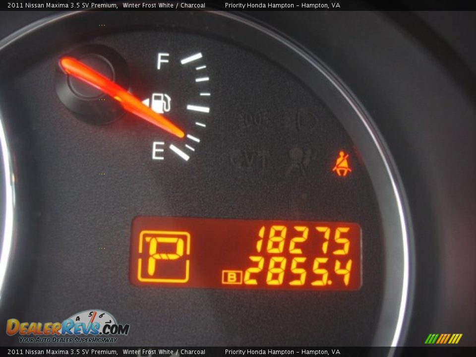 2011 Nissan Maxima 3.5 SV Premium Winter Frost White / Charcoal Photo #23