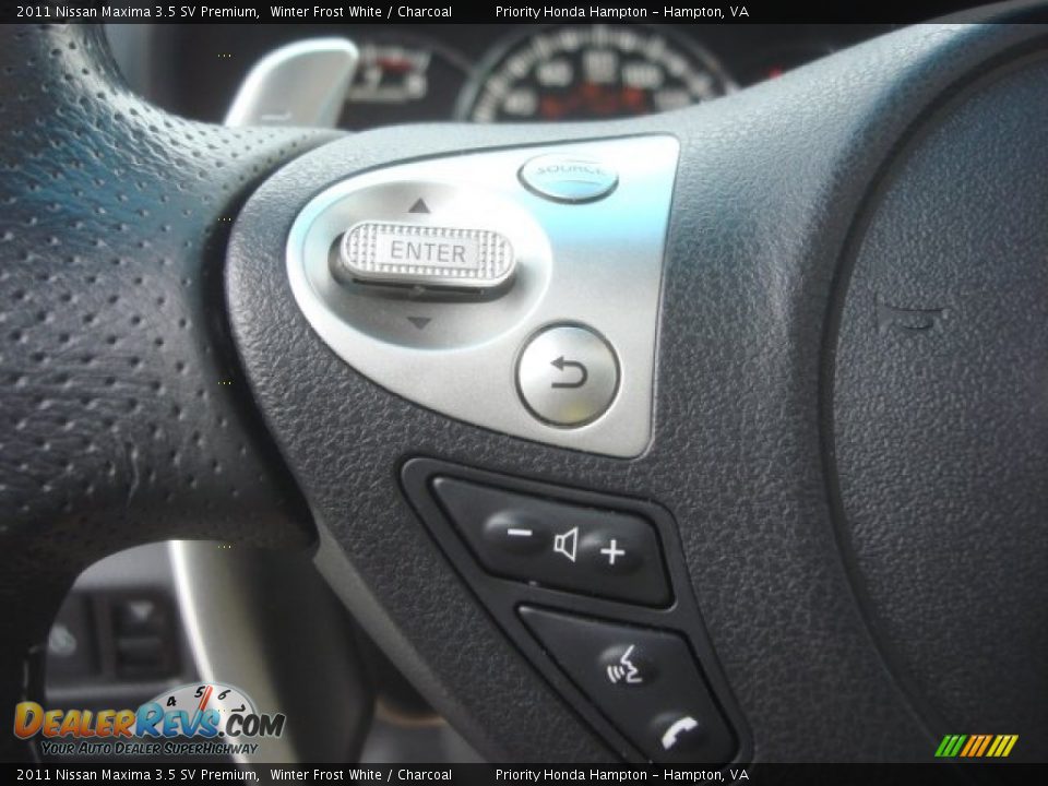 2011 Nissan Maxima 3.5 SV Premium Winter Frost White / Charcoal Photo #25
