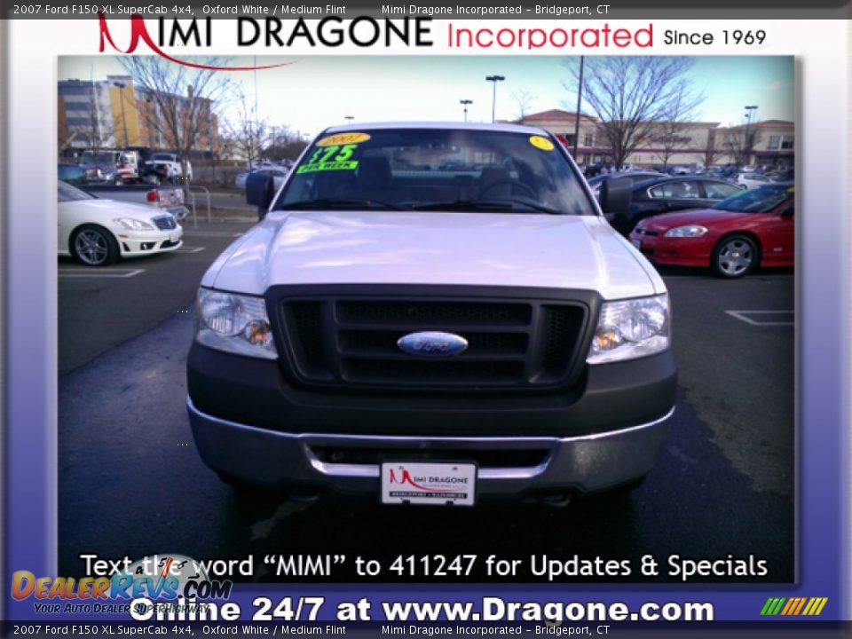 2007 Ford F150 XL SuperCab 4x4 Oxford White / Medium Flint Photo #2
