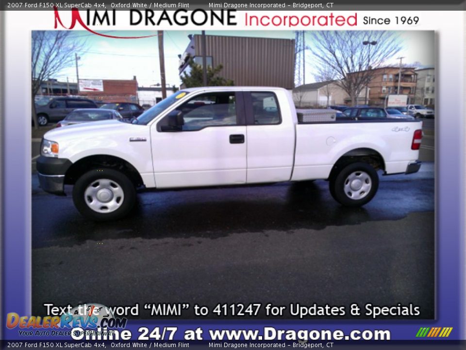 2007 Ford F150 XL SuperCab 4x4 Oxford White / Medium Flint Photo #4
