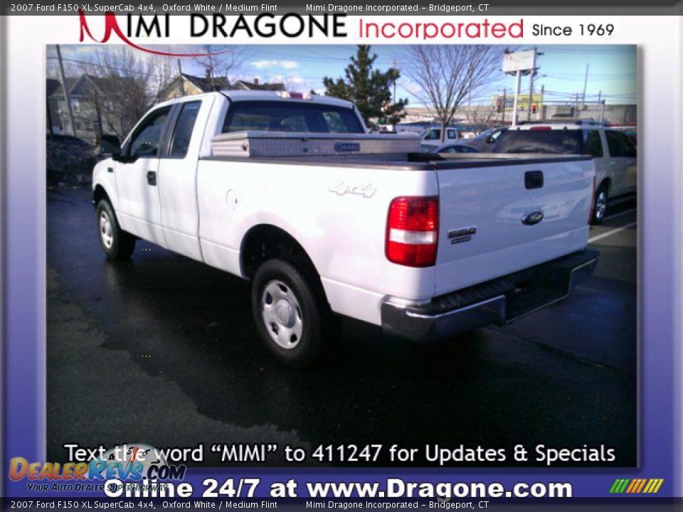 2007 Ford F150 XL SuperCab 4x4 Oxford White / Medium Flint Photo #5