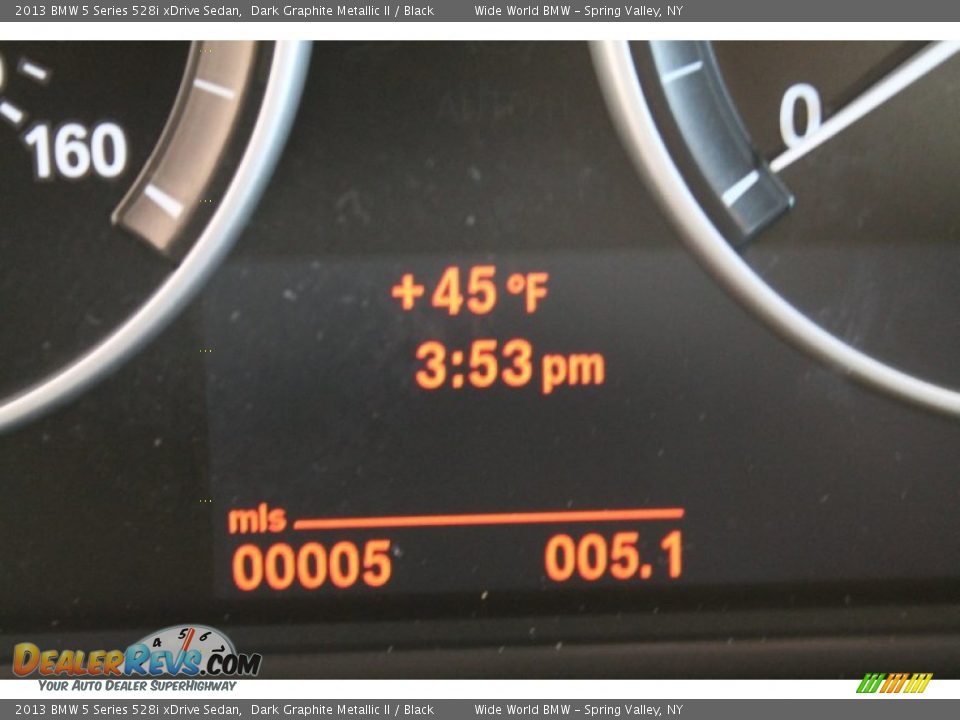 2013 BMW 5 Series 528i xDrive Sedan Dark Graphite Metallic II / Black Photo #15