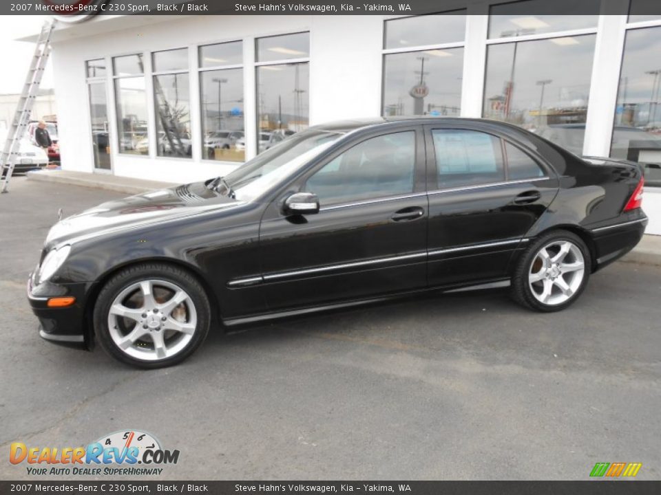 2007 Mercedes-Benz C 230 Sport Black / Black Photo #9