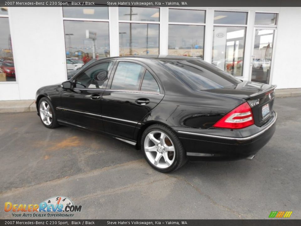 2007 Mercedes-Benz C 230 Sport Black / Black Photo #12
