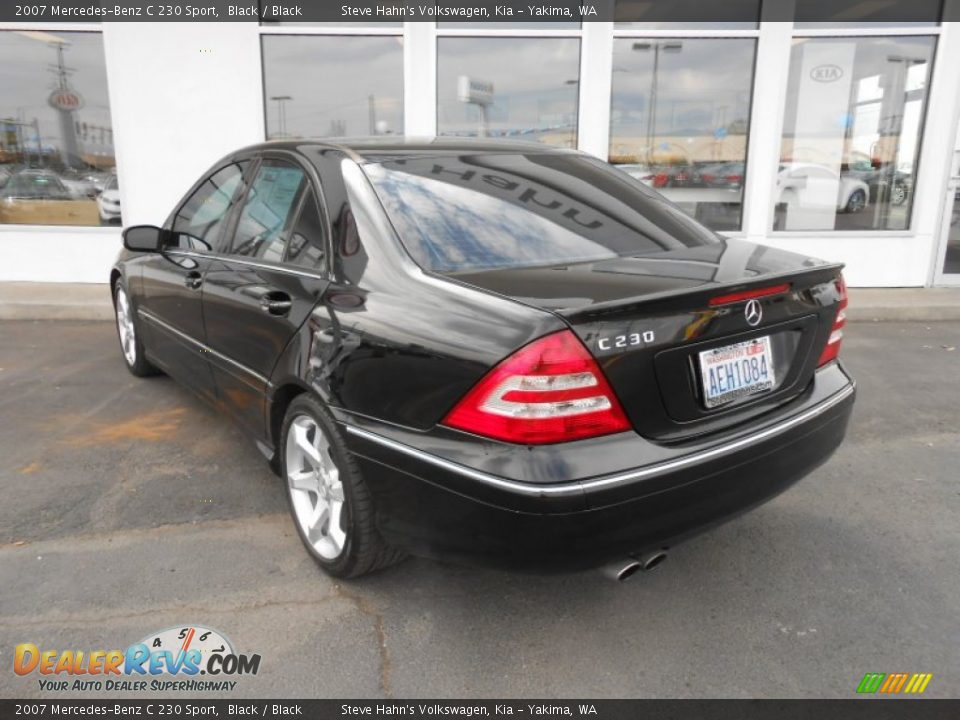 2007 Mercedes-Benz C 230 Sport Black / Black Photo #14