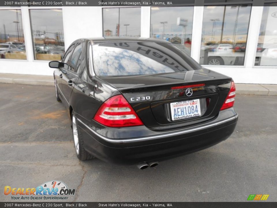 2007 Mercedes-Benz C 230 Sport Black / Black Photo #15