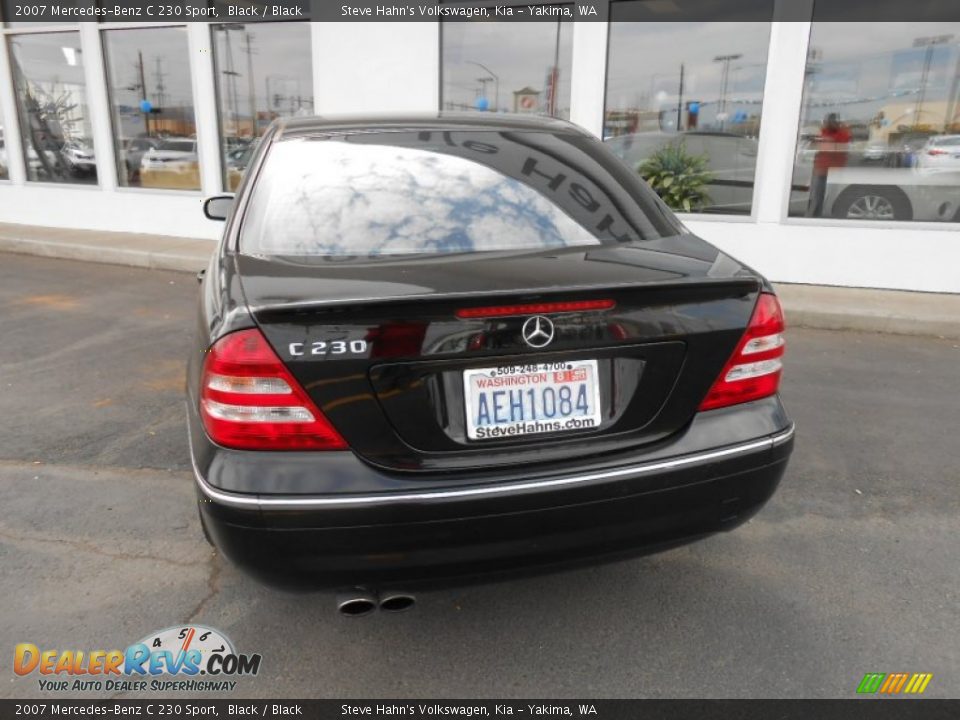 2007 Mercedes-Benz C 230 Sport Black / Black Photo #16