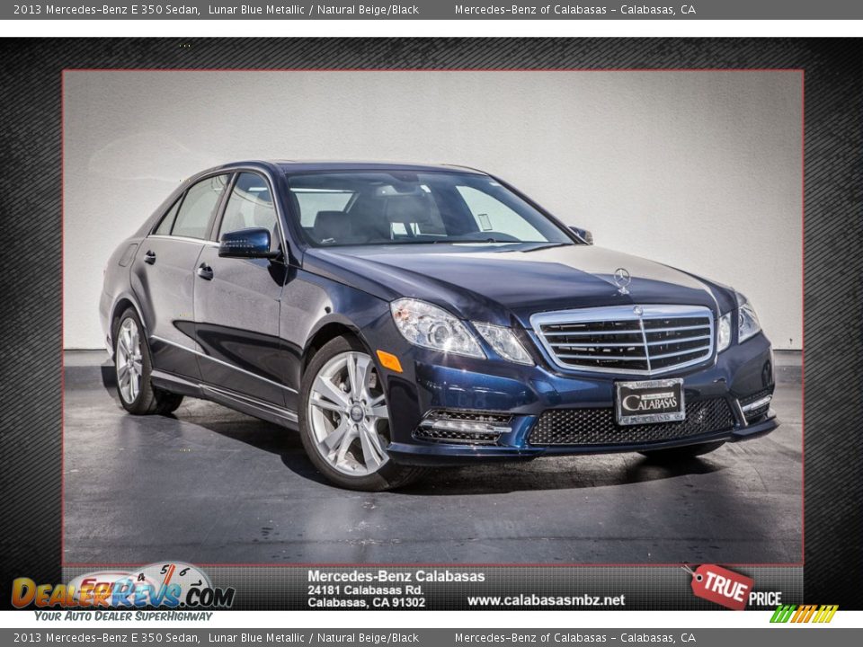 2013 Mercedes-Benz E 350 Sedan Lunar Blue Metallic / Natural Beige/Black Photo #1