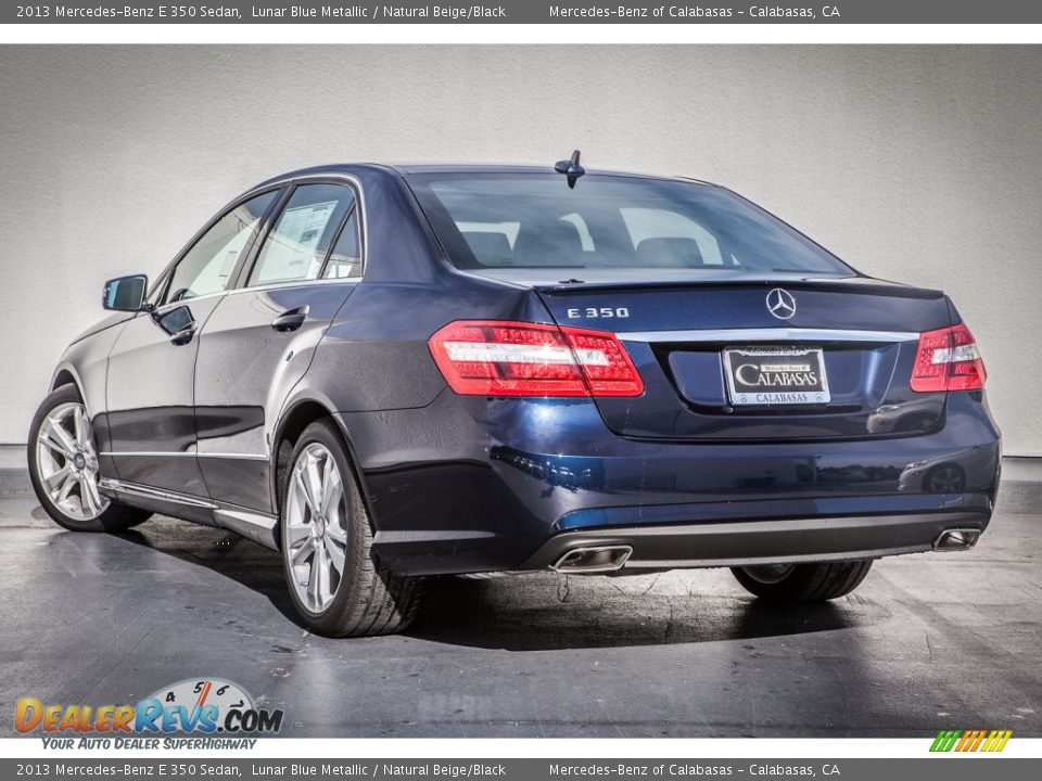 2013 Mercedes-Benz E 350 Sedan Lunar Blue Metallic / Natural Beige/Black Photo #2