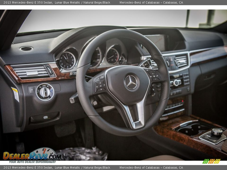2013 Mercedes-Benz E 350 Sedan Lunar Blue Metallic / Natural Beige/Black Photo #4