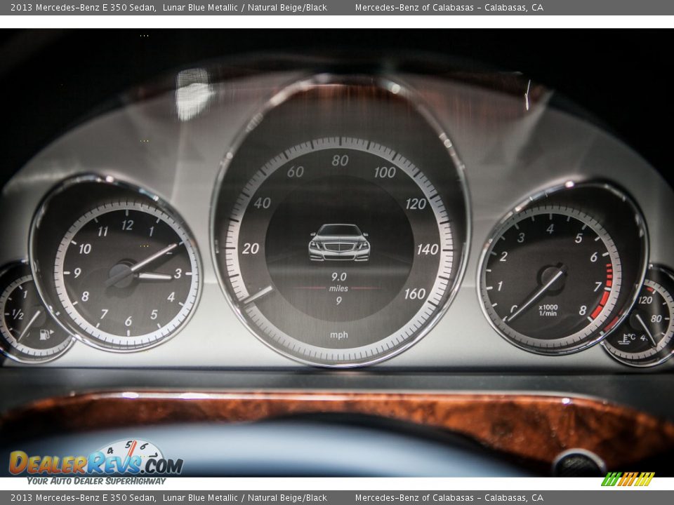 2013 Mercedes-Benz E 350 Sedan Lunar Blue Metallic / Natural Beige/Black Photo #5